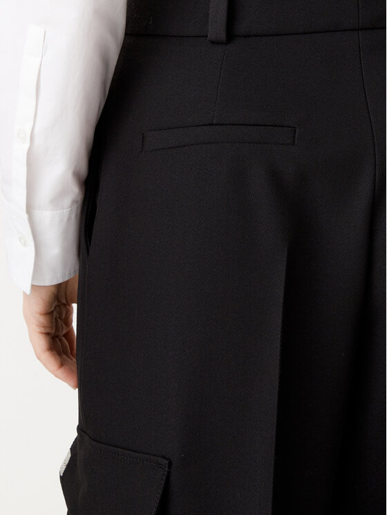 HUGO HUGO Spodnie materiałowe Hubike 50530970 Czarny Wide Leg
