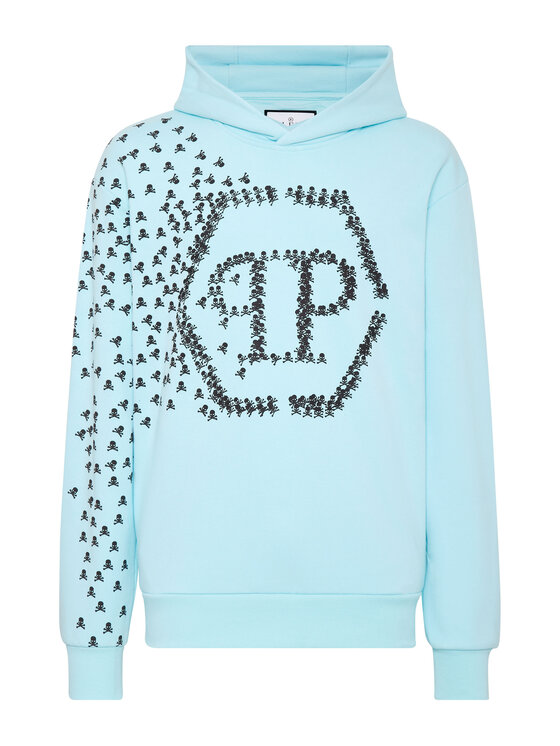 PHILIPP PLEIN PHILIPP PLEIN Bluza 175 Błękitny Regular Fit