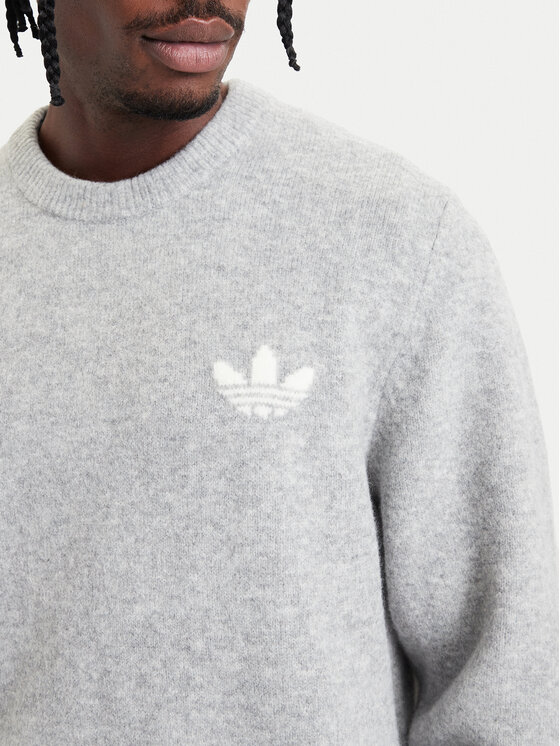 adidas adidas Pulover Trefoil Essentials Fully Knit KS4889 Siva Regular Fit