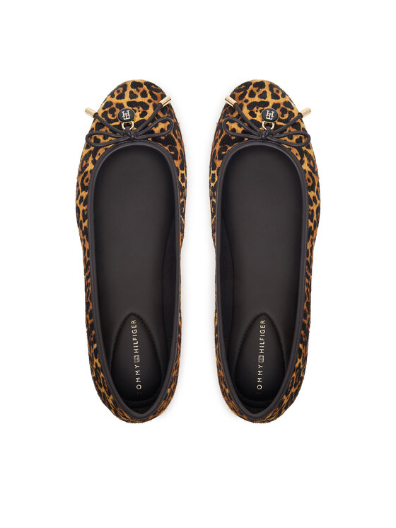 Tommy Hilfiger Tommy Hilfiger Ballerinas Th Charm Cheetah Ballerina FW0FW09682 Braun
