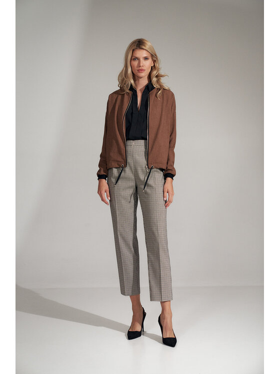 FIGL FIGL Spodnie damskie M720 Kolorowy Regular Fit