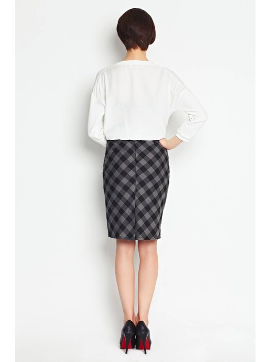 Awama Awama Sukně A107 Šedá Basic Fit