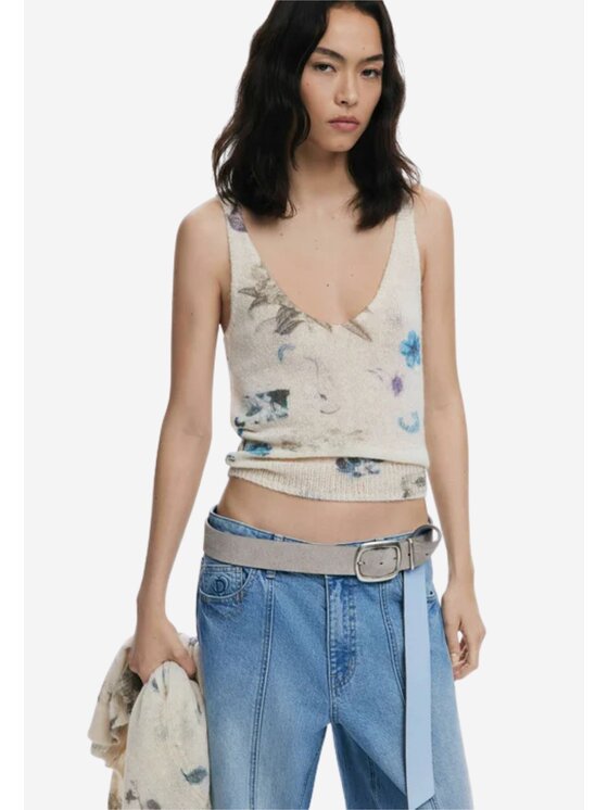 Desigual Desigual Ζακέτα JERS_ESTOCOLMO Λευκό Regular Fit