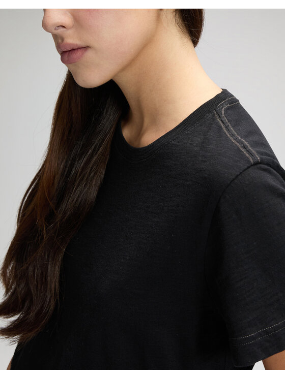 Lee Lee T-Shirt PERFECT TEE Czarny Regular Fit