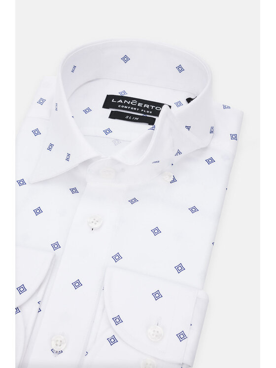Lancerto Lancerto Koszula Violet KO073123000014 Biały Slim Fit