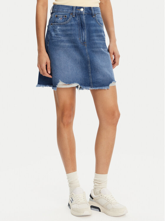 Tommy Jeans Tommy Jeans Fustă de blugi DW0DW20135 Albastru Mom Fit