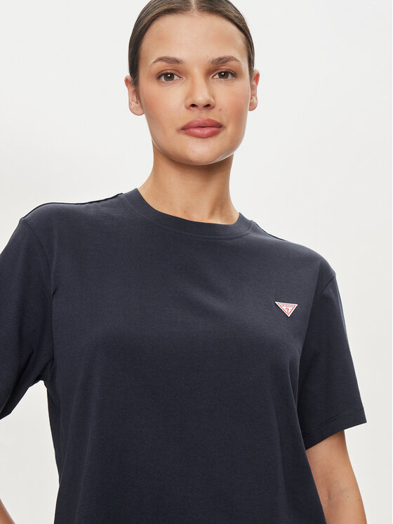 Guess Jeans Guess Jeans T-Shirt W4YI05 K8HM0 Tmavomodrá Regular Fit