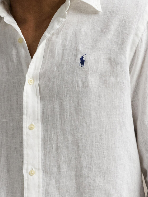 Polo Ralph Lauren Polo Ralph Lauren Риза 710966295003 Бял Slim Fit