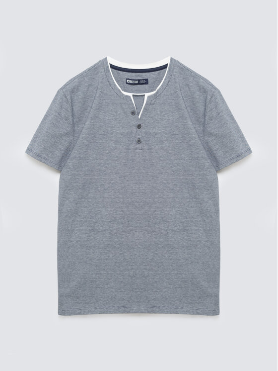 BIG STAR BIG STAR T-Shirt ALANSO Granatowy Basic Fit
