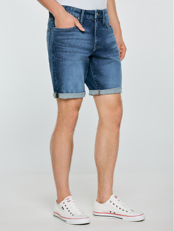 BIG STAR BIG STAR Szorty materiałowe ADEN Niebieski Slim Fit