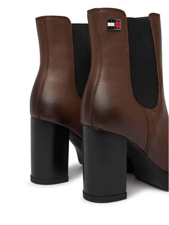 Tommy Jeans Tommy Jeans Stiefeletten Tjw Chelsea High Heel Boots EN0EN03112 Braun