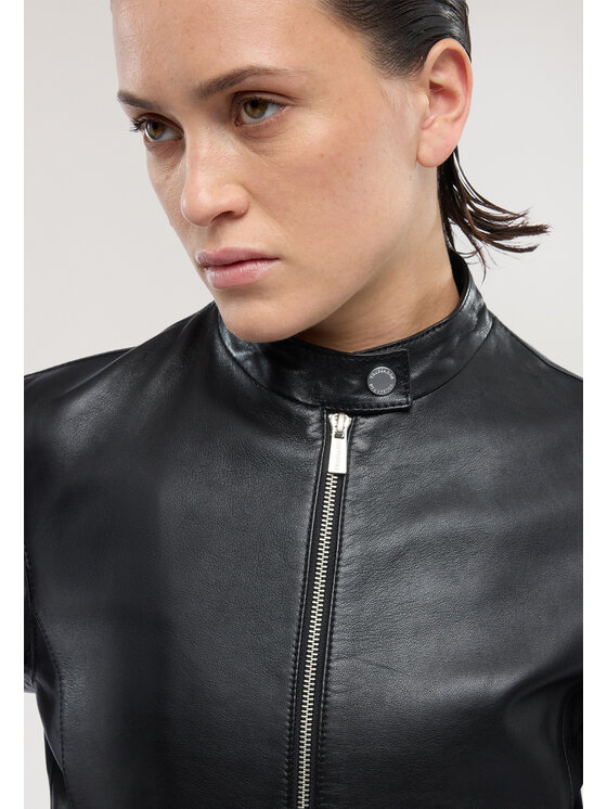 Trussardi Trussardi Giacca di pelle R358A000770N033 Nero Regular Fit