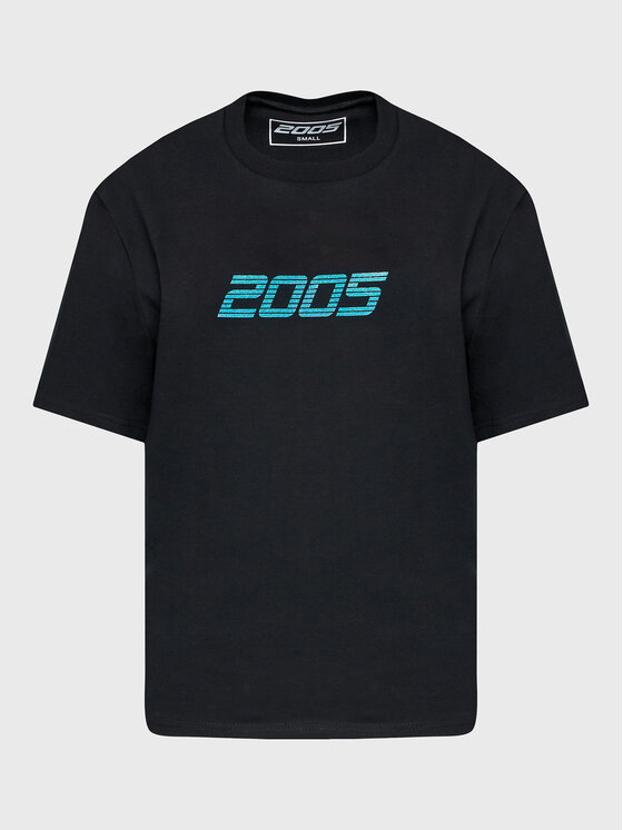 2005 2005 T-Shirt Unisex Holo Černá Relaxed Fit