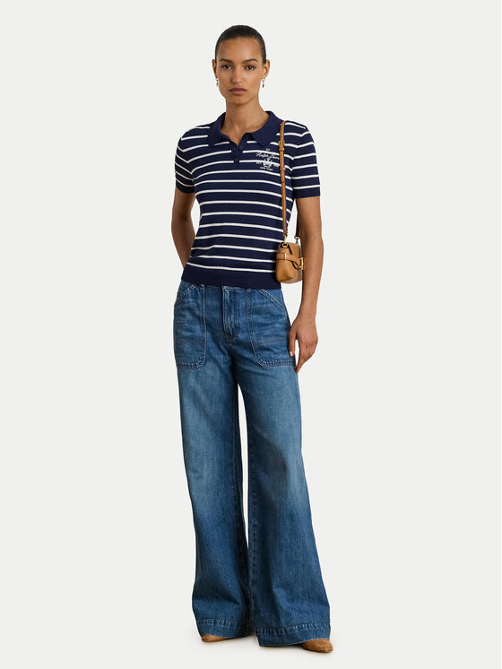 LAUREN RALPH LAUREN LAUREN RALPH LAUREN Polokošile 200P03506002 Tmavomodrá Slim Fit