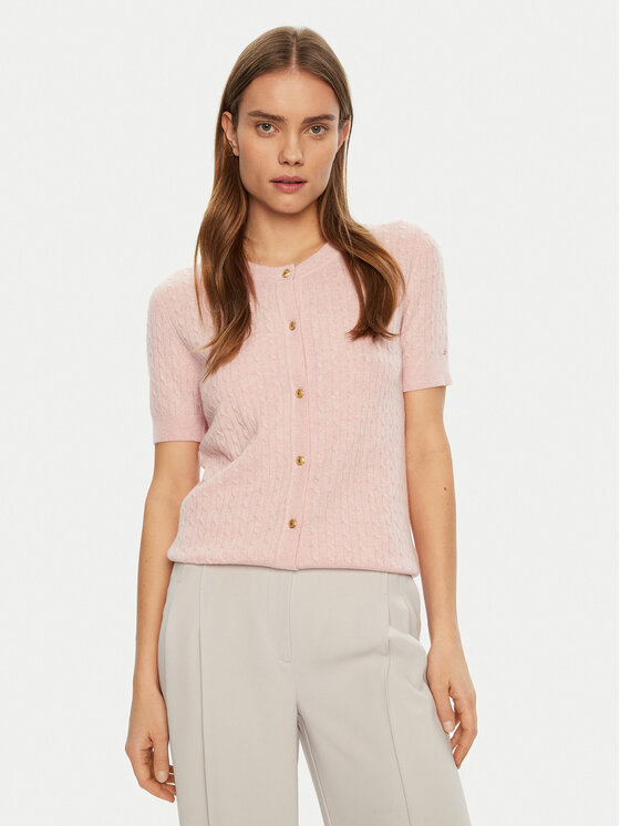 Tommy Hilfiger Kardigán WW0WW43958 Ružová Regular Fit