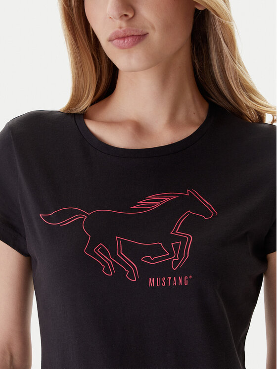 Mustang Mustang Póló Loa 1016753 Fekete Slim Fit
