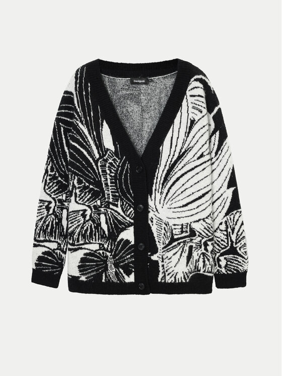 Desigual Desigual Kardigán Halifax 24WWJF26 Čierna Regular Fit
