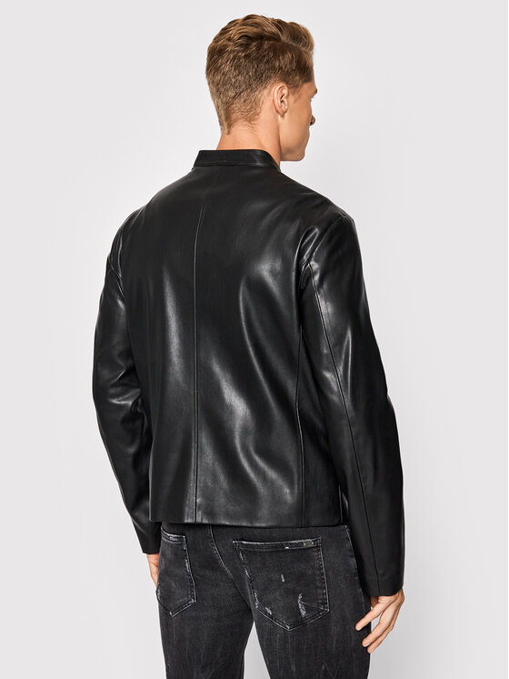 Armani Exchange Armani Exchange Giacca in similpelle 8NZB08 ZNAAZ 1200 Nero Regular Fit