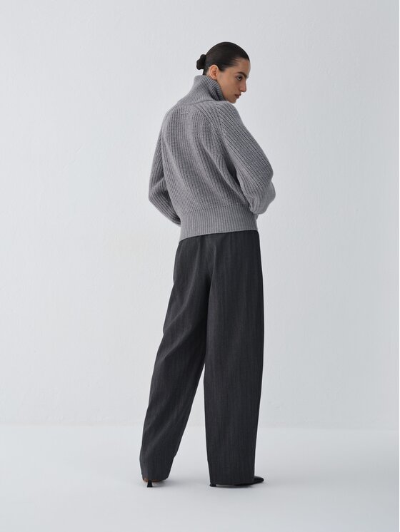 La Mania La Mania Sweter FENN Szary Boxy Fit