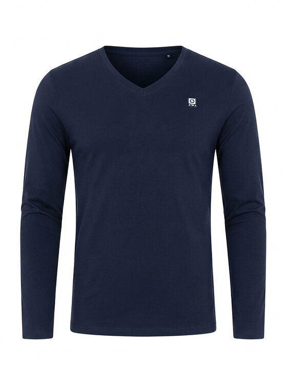Ombre Ombre Longsleeve L172 Granatowy Regular Fit