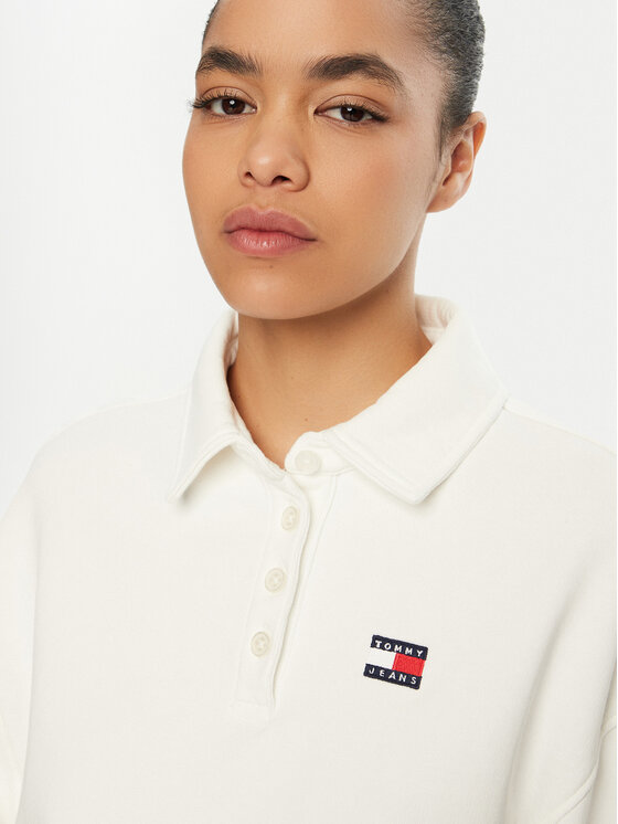Tommy Jeans Tommy Jeans Bluză DW0DW19409 Alb Relaxed Fit