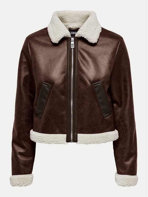 ONLY ONLY Jacke aus Kunstleder Betty 15322046 Braun Regular Fit