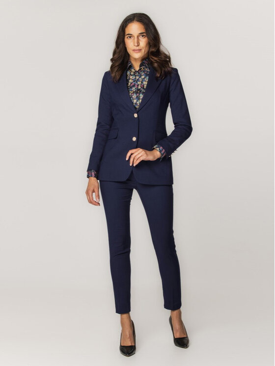 Willsoor Willsoor Marynarka 67124/2 Granatowy Regular Fit