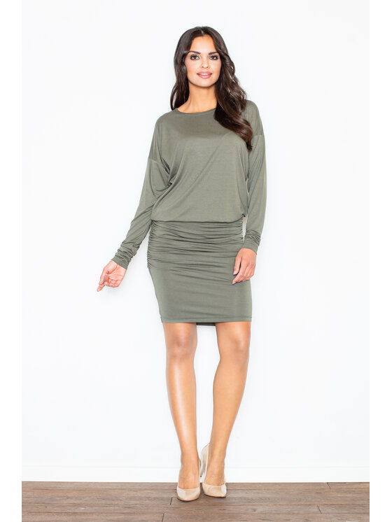 FIGL FIGL Sukienka M343 Khaki Regular Fit
