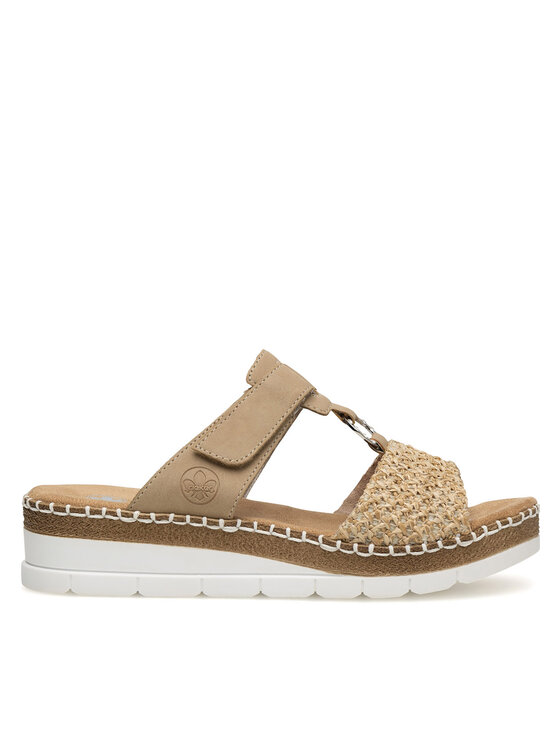Rieker Rieker Pantoletten V1243-60 Beige