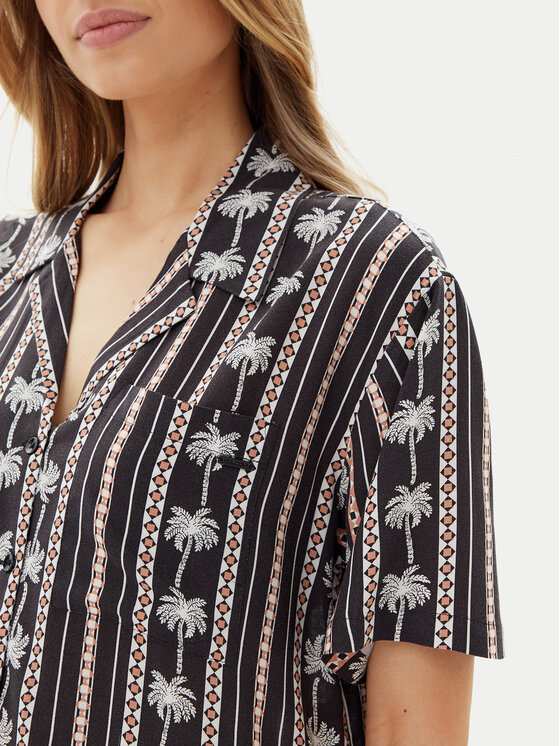Volcom Volcom Camicia Sun Stunner B0412500 Nero Boxy Fit