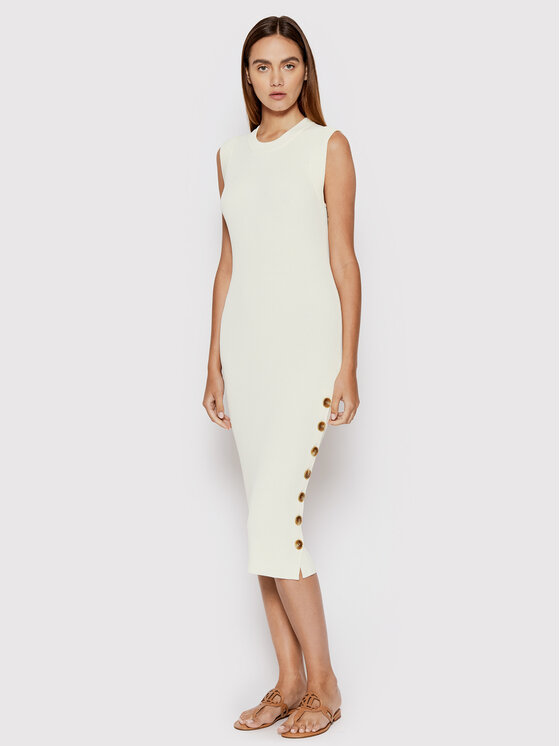 Notes Du Nord Notes Du Nord Трикотажна сукня Dora 12701 Бежевий Slim Fit