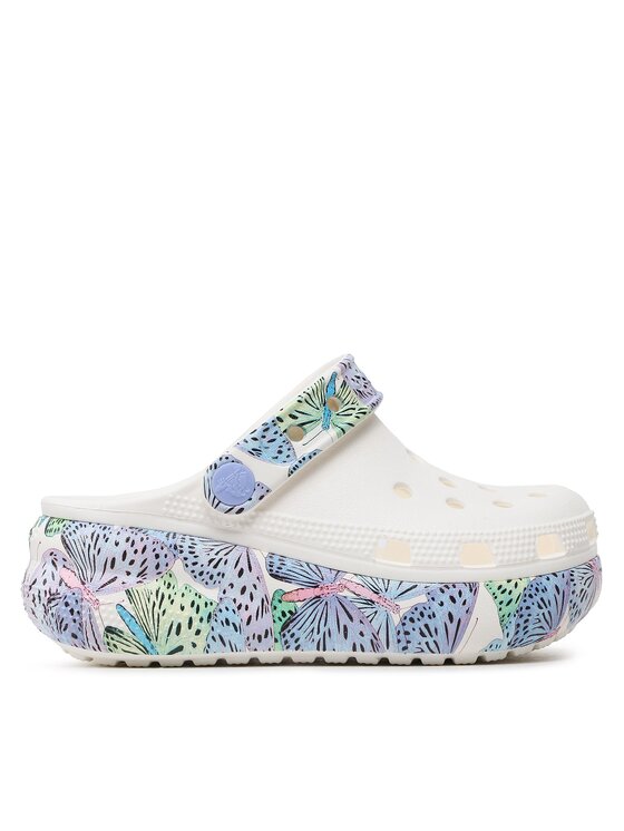 Crocs Crocs Παντόφλες Classic Cutie Butterfly Clog K 208298 Λευκό