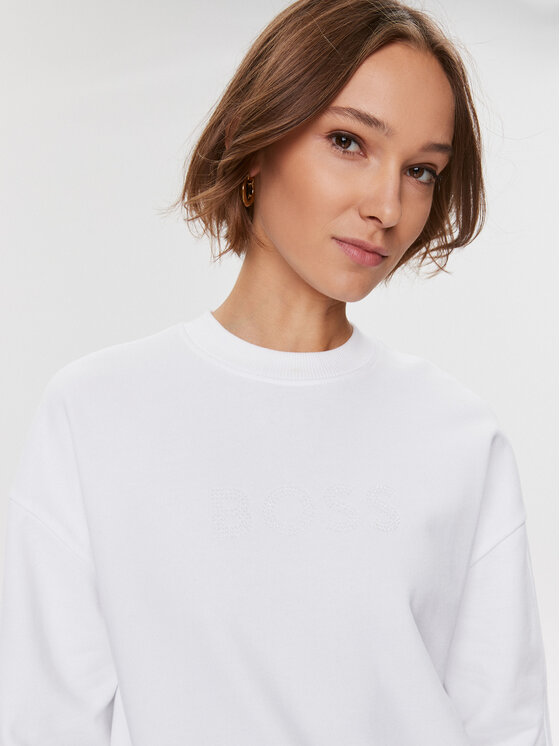 BOSS Boss Суитшърт Ecaisa3 50503008 Бял Regular Fit