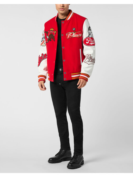 PHILIPP PLEIN PHILIPP PLEIN Kurtka bomber 26057 Czerwony Regular Fit