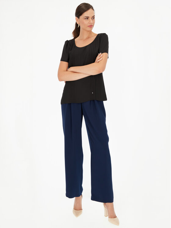 Potis & Verso Potis & Verso Bluzka Francesca Czarny Regular Fit