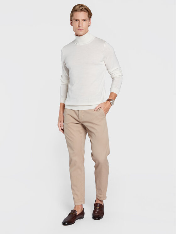 BOSS Boss Golfas Musso-P 50468262 Smėlio Slim Fit
