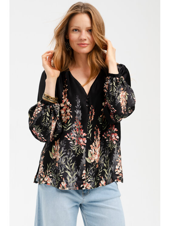 blue shadow blue shadow Bluzka Li Czarny Regular Fit