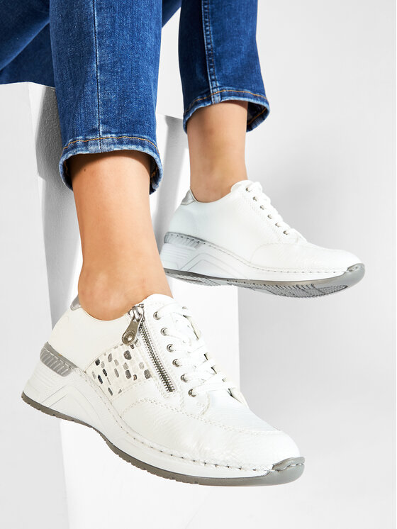 Rieker Rieker Sneakersy N4322-80 Bílá
