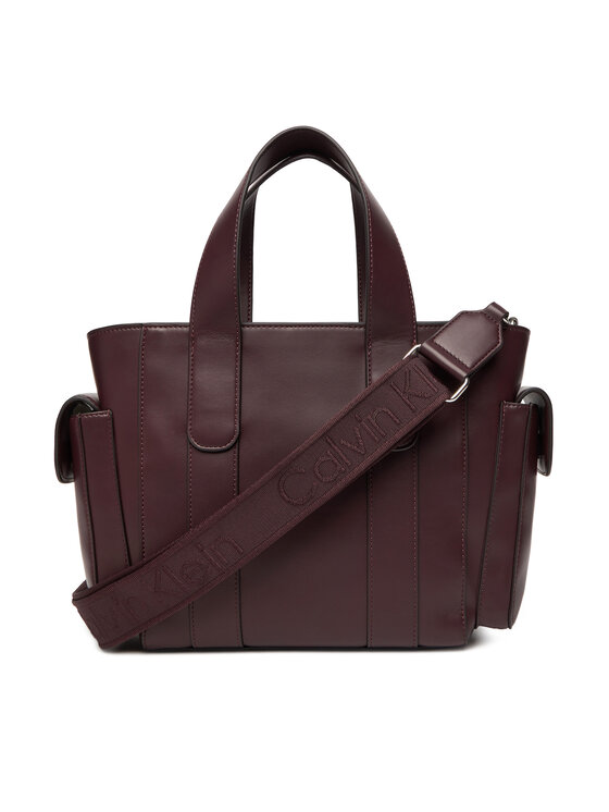 Calvin Klein Calvin Klein Borsetta Webbing Strap Small Tote LV04F3290G Bordeaux