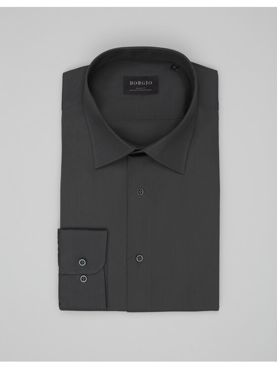 Borgio Borgio Koszula MORTARA_Z Zielony Slim Fit
