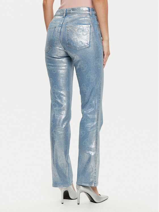 Guess Guess Jeans hlače W5RA0J D5JS1 Modra Regular Fit