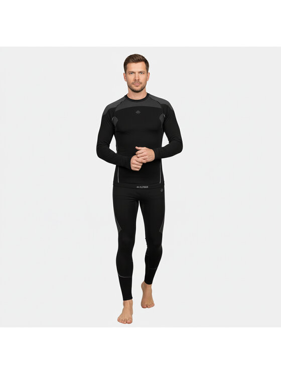 Alpinus Alpinus Komplet bielizny termoaktywnej Hemis Set Czarny