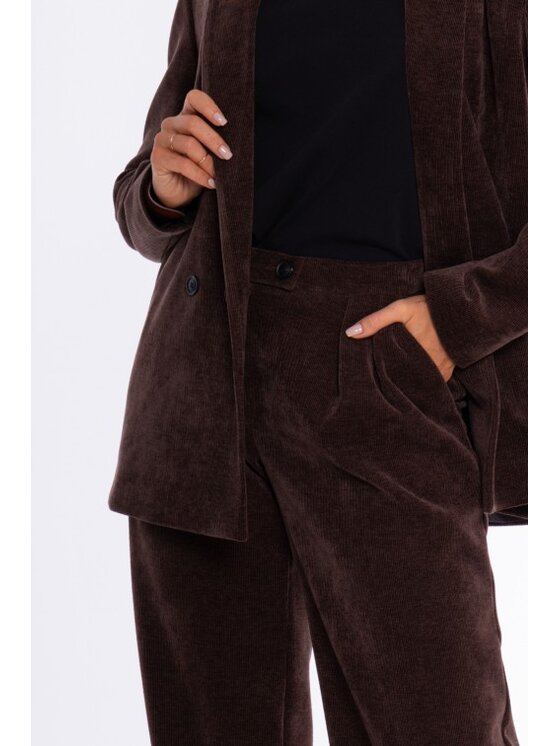 Made of Emotion Made of Emotion Spodnie materiałowe M932 Brązowy Wide Leg