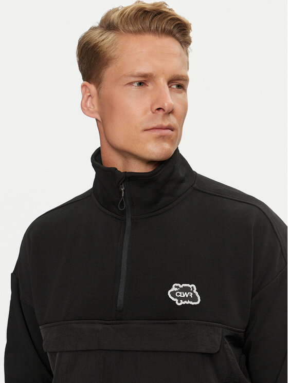 Colourwear Colourwear Mikina Bloc Half Zip 7010253 Čierna Regular Fit