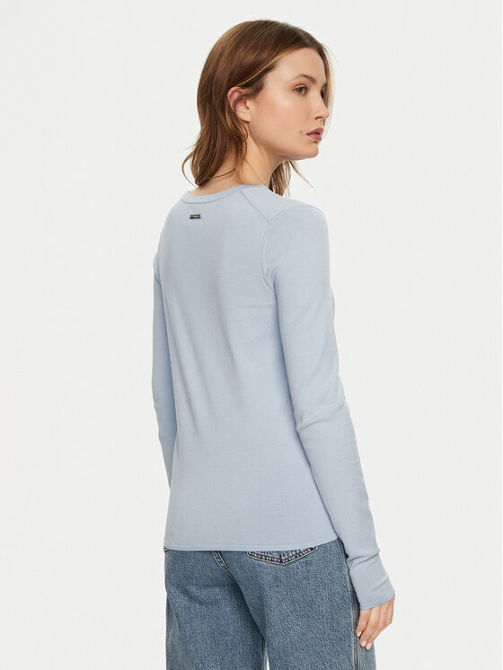 Calvin Klein Calvin Klein Bluzka K20K208031 Błękitny Slim Fit