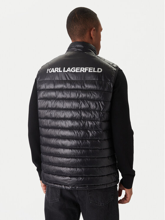 KARL LAGERFELD KARL LAGERFELD Sportisks veste Vest 505401 554590 Melns Regular Fit