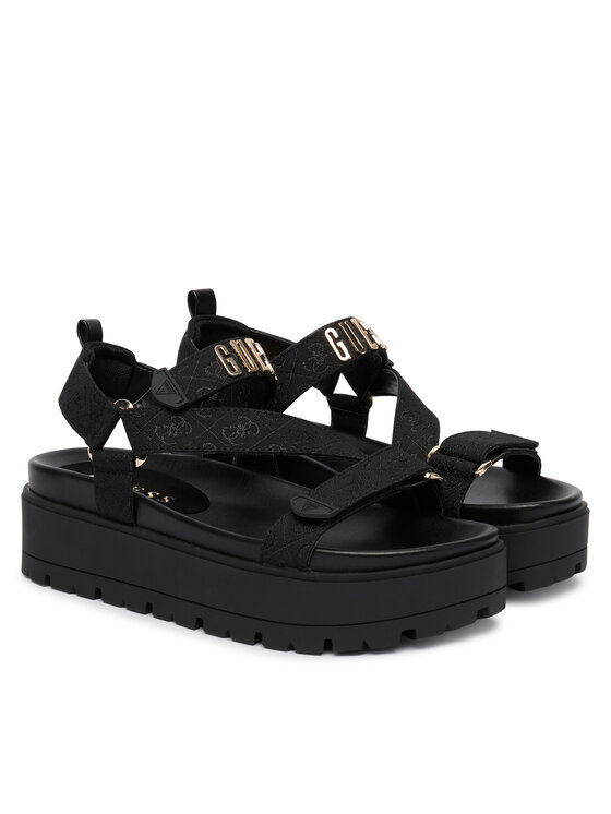 Guess Guess Sandały FLJFTT FAL03 Czarny