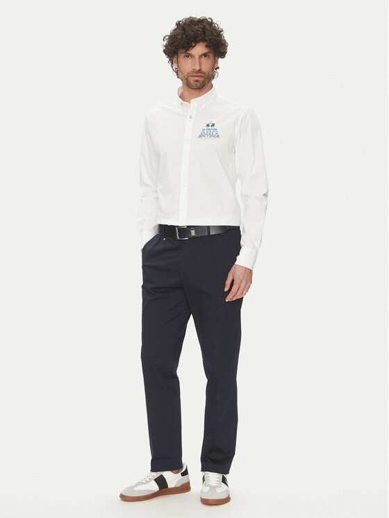 La Martina La Martina Cămașă Alfred MAC601 PP483 Alb Regular Fit