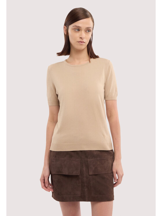 Trussardi Trussardi T-shirt M7736001193N012 Crema Regular Fit