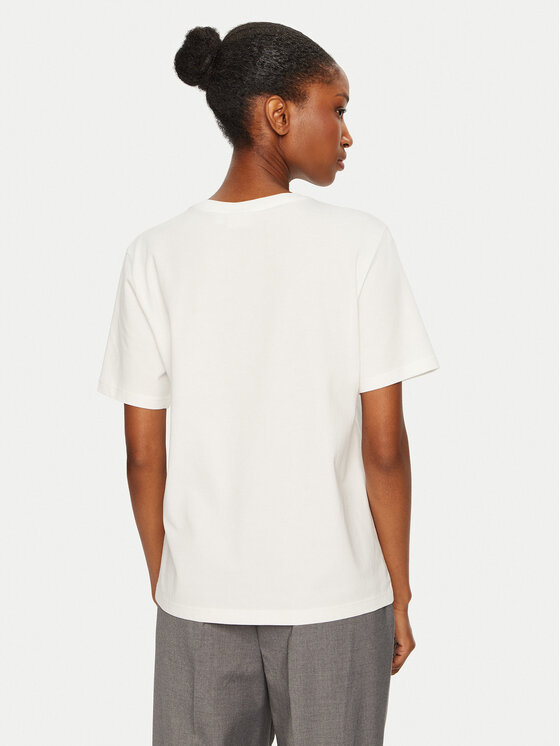Vila Vila T-shirt Sybil 14097443 Bijela Regular Fit